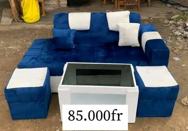 Canapé d'angle bleu moderne