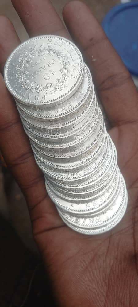 100% argent Blanc original