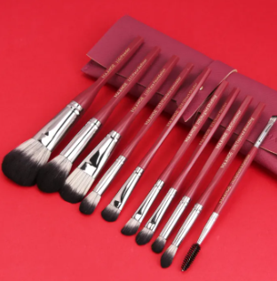 MAANGE Pro 10 Pcs Makeup Brush Set With Bag Powder Foundation Eyeshadow Lip Eyeliner Blush Blending Face Makeup Brushes tools