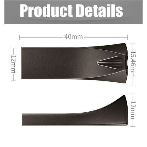 Metallic USB 3.1 Pendrive - 128GB Black + Free OTG Adapter &