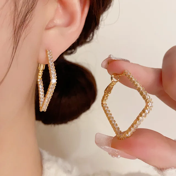 Boucle D'oreille Rectangulaire