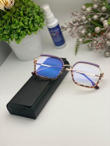 Lunettes carrées anti-lumière bleue