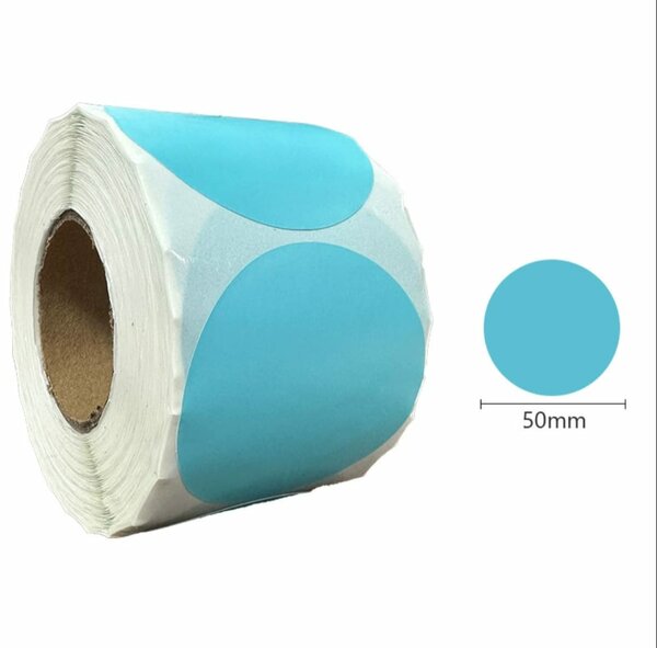 Etiquette thermique ronde 50mm