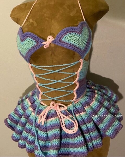 Ensemble bikini crochet unique