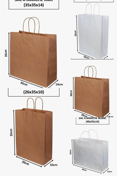 Sac kraft (en gros 200 pièces)