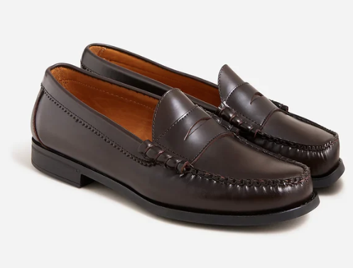 J Crew Camden loafers in leather Coffee Brown