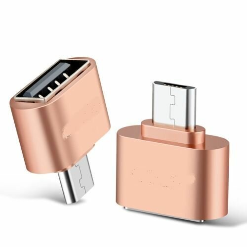 Lot De 2 Adaptateurs USB-OTG Type Classique - Compatible Tablettes Et Smartphones Android -Or