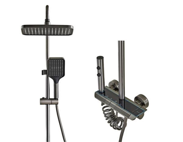 Système de Douche Moderne Noir