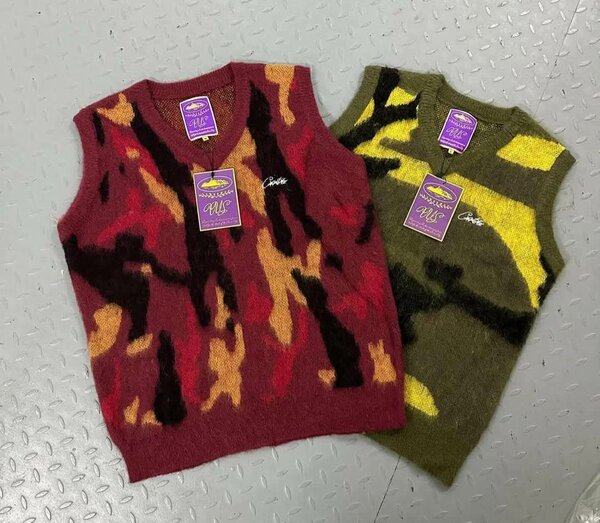 Gilet camouflé en laine