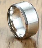 Men and BOYS titanium Rings Silver