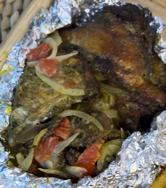 Poulet choukouya et Alloco