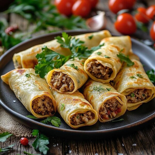 5Crêpes viande hachée fromage