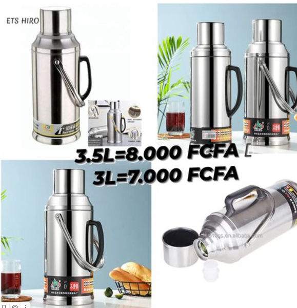 Offrez-vous ce thermos en acer inoxydable Il garde à chaud pendant 1 jour c'est-à-dire 24h.