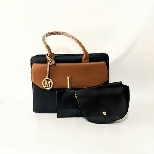 Sleek 3 in 1 Ladies Leather Handbag