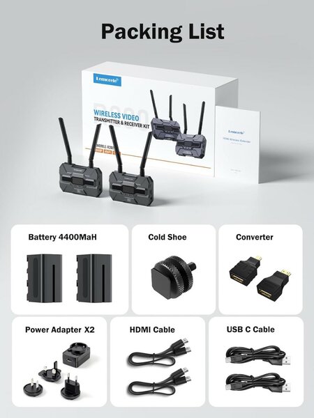 Lemorele R200 Wireless Video Transmitter and Receiver Kit