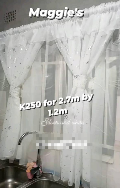 curtains with a silver pattern