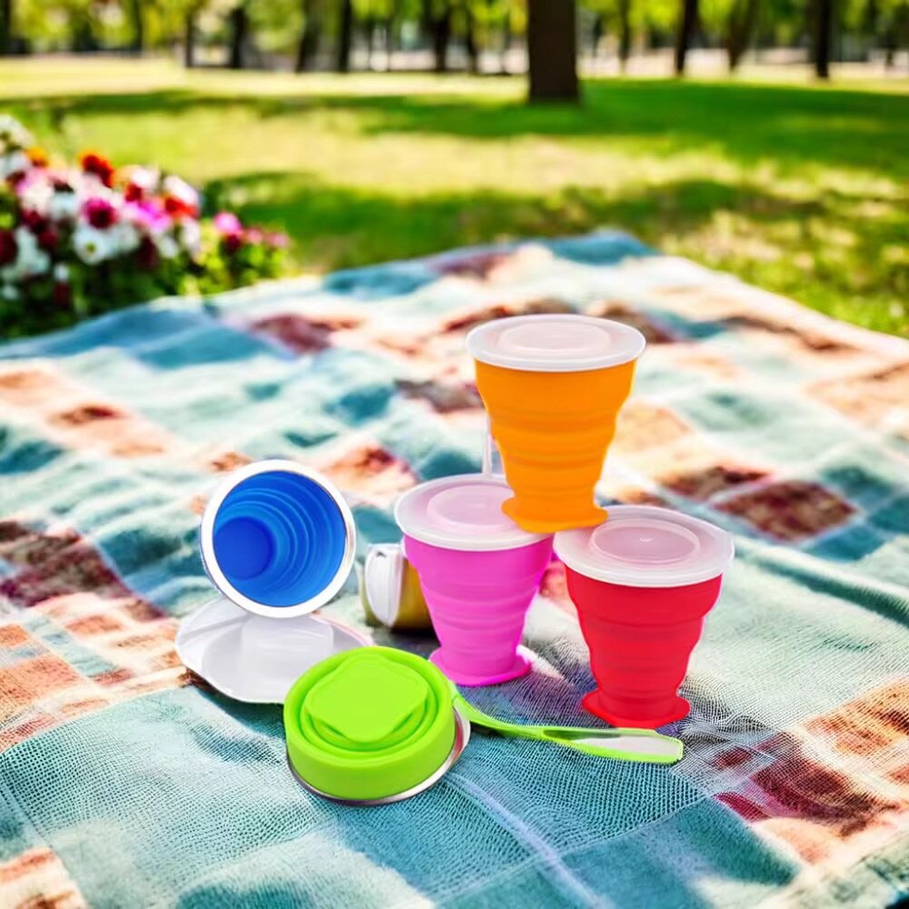 Tasse silicone pliable