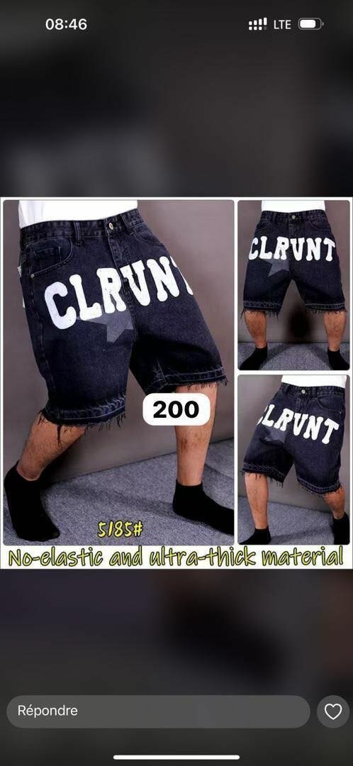 Shorts en jean imprimés mode