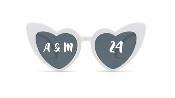 Love shaped party glasses