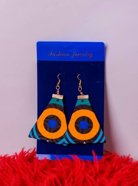 Ladies African Print earrings