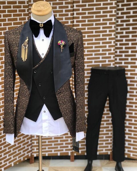men's suit brown