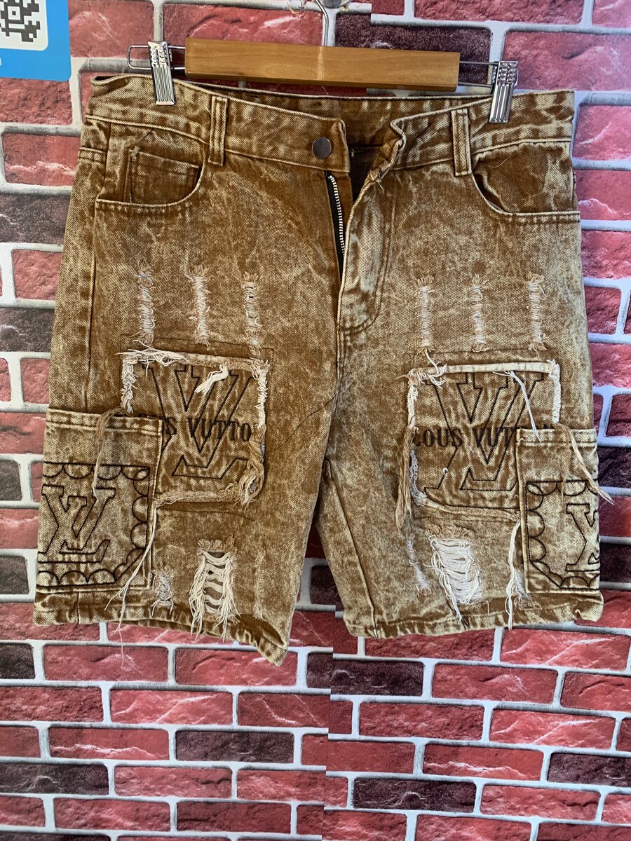 Shorts en denim déchiré