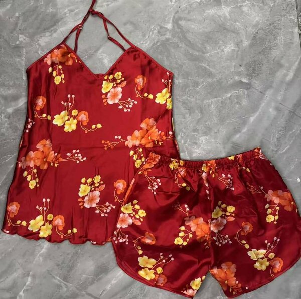 Ensemble Satin Nuit Floral