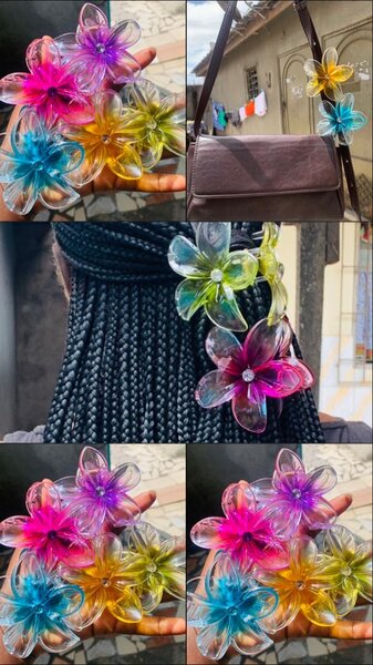 Pince à cheveux fleurs