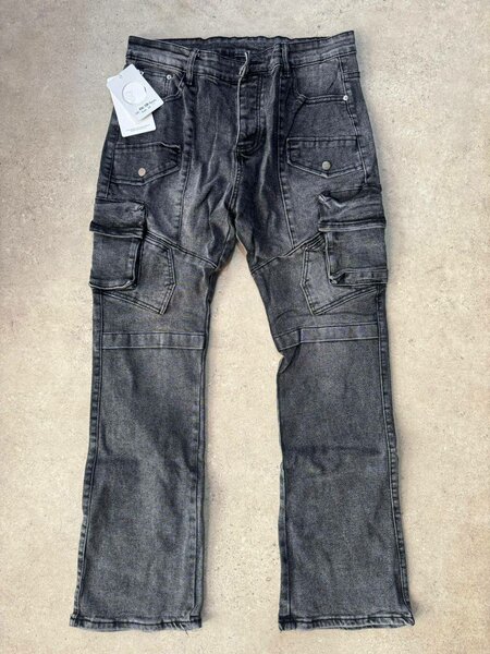 Jeans cargo gris foncé