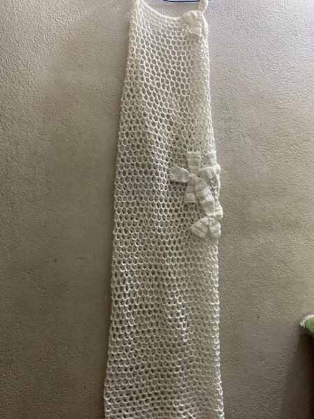 Robe en crochet blanche chic