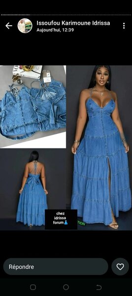 Robe longue en denim élégante