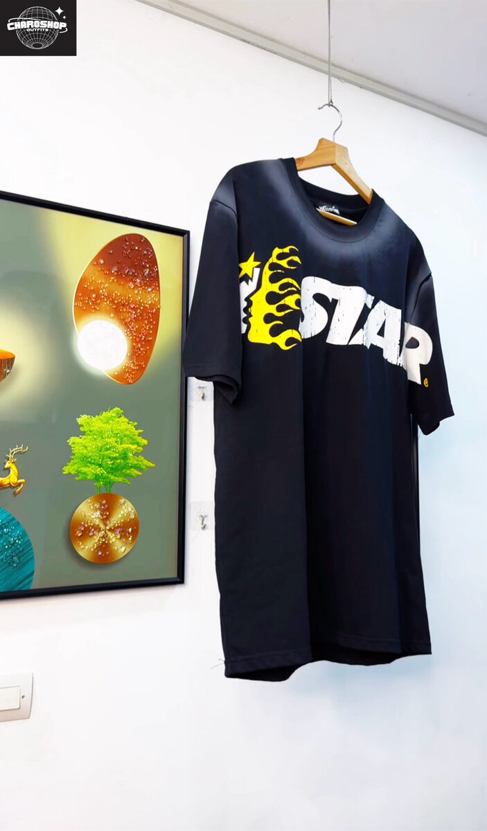 T-shirt noir "Star" unisexe