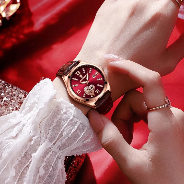 Montre Femme Élégante Rouge