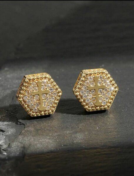 Boucles d'oreilles hexagonales