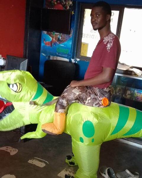 Dino Rider Mascot Costume