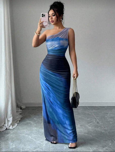 Robe de soirée dégradée élégante