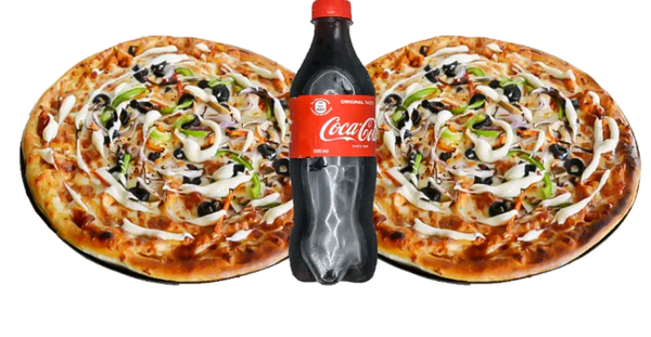7 Inch 2 TiKka Pizza with Soft drink 345 ml