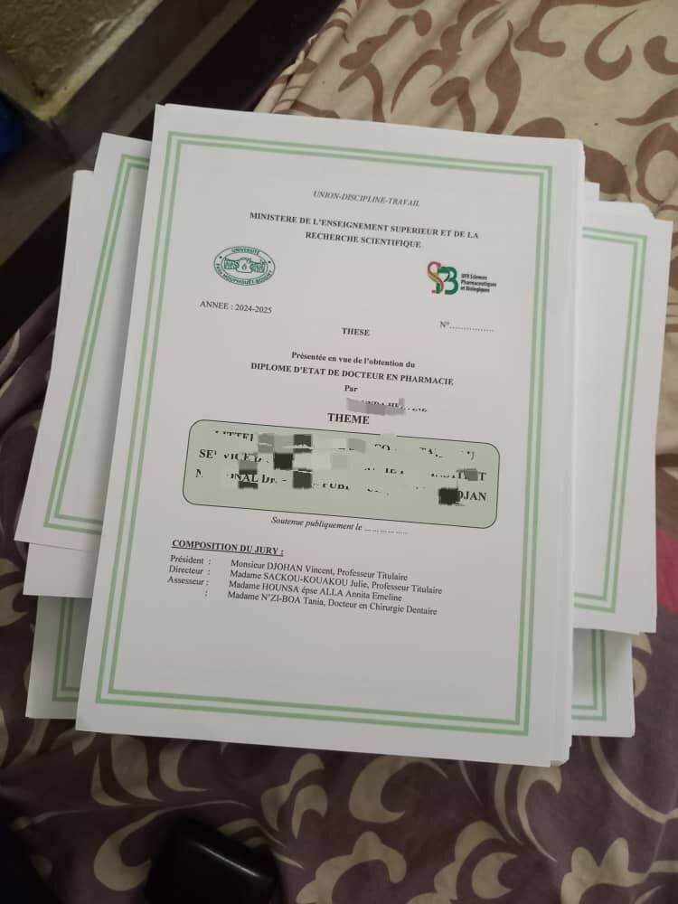 Thèses imprimées professionnelles