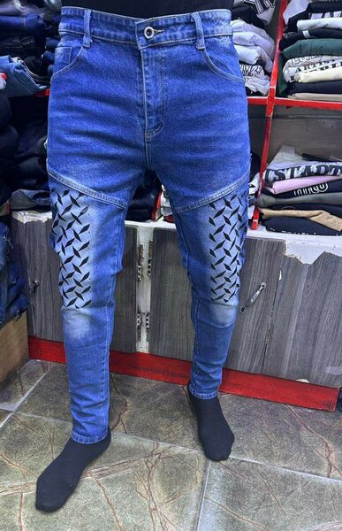 Jean homme à motifs tendance