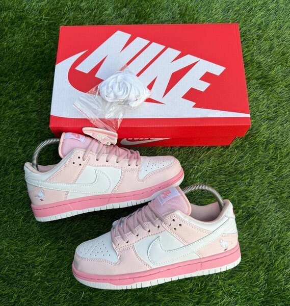 Baskets Nike roses et blanches