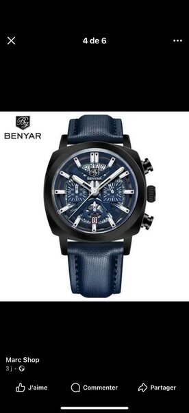 Montre Homme Sport Chronographe Benyar