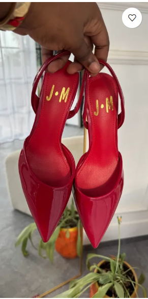Inaya Red Sling Back Heels