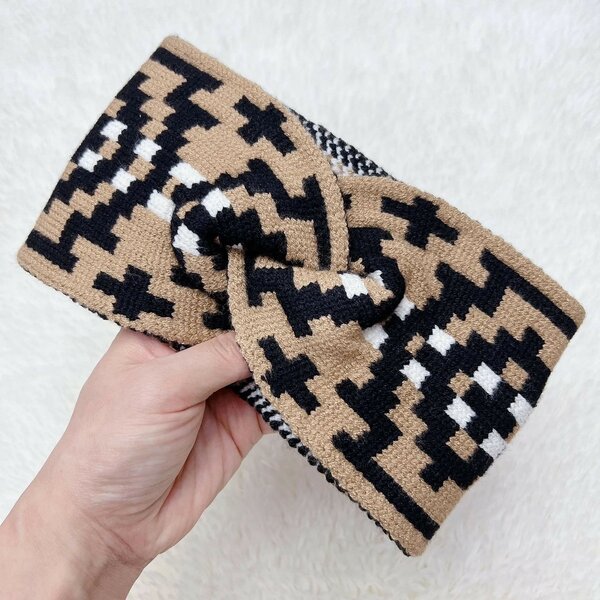 Bandeau en tricot à motif