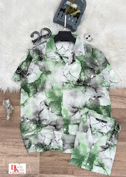 Chemise décontractée verte