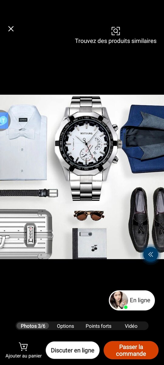 Montre Homme Acier Inoxydable