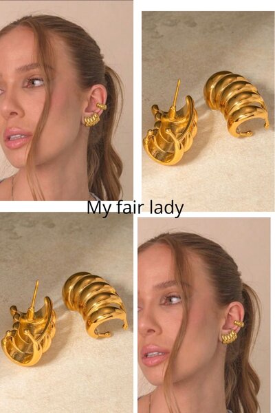 Boucles d'oreilles dorées élégantes