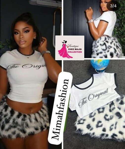 Ensemble Jupe Courte Élégant