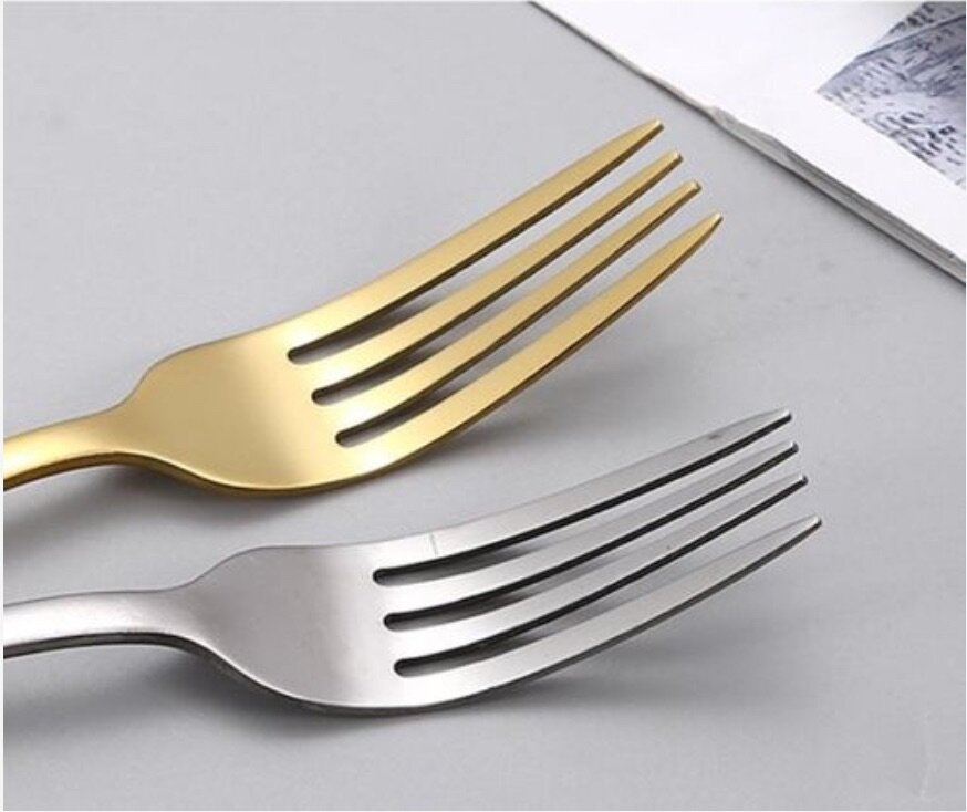 24pcs/set Boxed Stainless Steel Cutlery Black