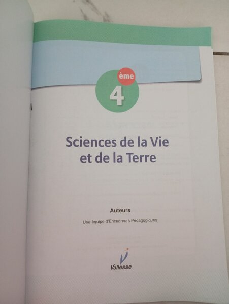Sciences de la Vie et de la Terre 4e
