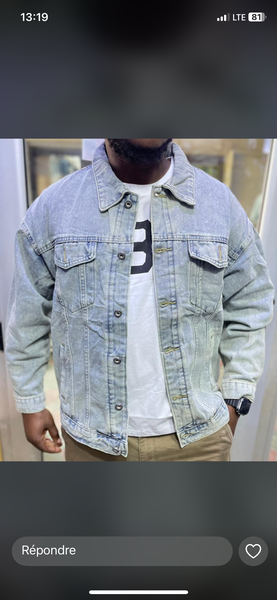 Veste en jean décontractée homme